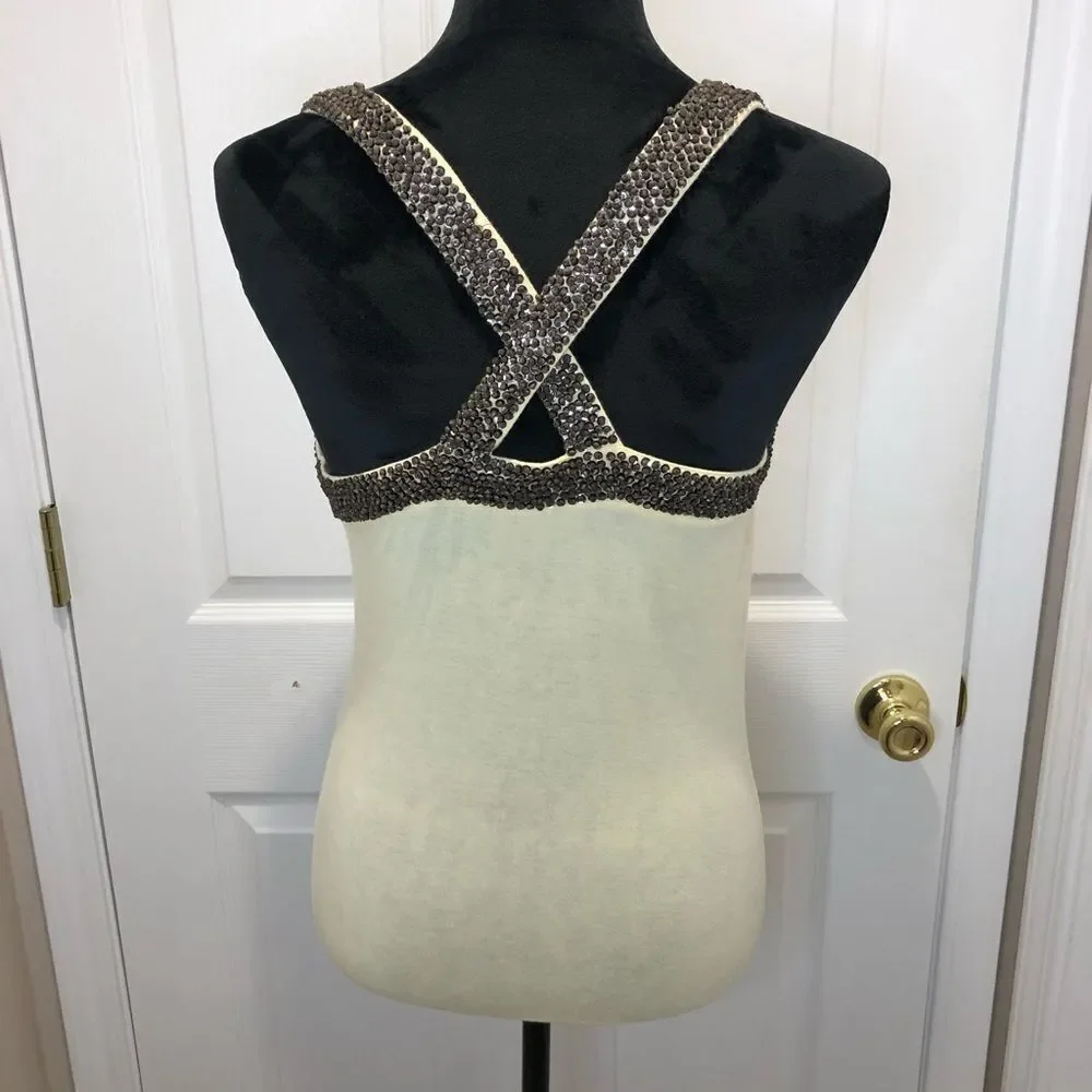 Christoper Fischer yellow beaded tank top small - Picture 9 of 9